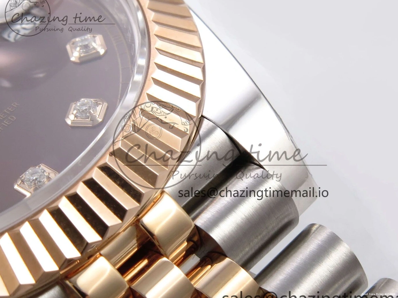 Good Copy Rolex Watches SH3235（Gain ARF Edition 126331 SS Brown DateJust Bracelet 1111 on RG Jubilee 1:1 41 Diamonds 904L Best Thermal Steel Weight） Dial 1230